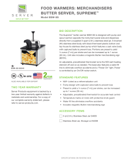 food warmers: merchandisers butter server, supreme