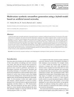 Multivariate synthetic streamflow generation using a hybrid model