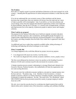 The Problem How did Los Angeles acquire its present and dubious