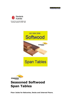 Seasoned Softwood Span Tables