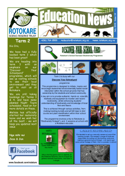 Kia Ora, We have had a fully booked term 2 which has been great