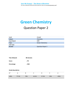 Green Chemistry - SAVE MY EXAMS!