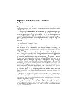 Scepticism, Rationalism and Externalism
