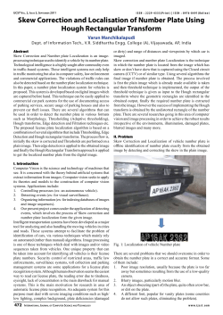 Skew Correction and Localisation of Number Plate Using