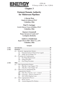 Chapter 3 Eminent Domain Authority for Midstream Pipelines