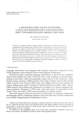 A SOCIOLINCUISTIC STUDY OF SPANISH LANGUAGE