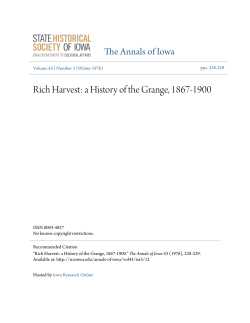 Rich Harvest: a History of the Grange, 1867-1900