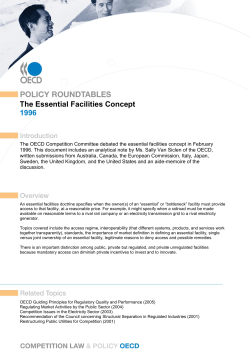 The Essential Facilities Concept