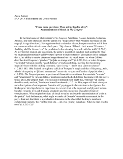 Adele Wilson SAA 2013: Shakespeare and Consciousness &ldquo;Cease