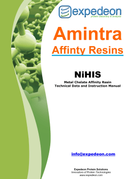 Amintra NiHIS Affinity Resins - Metal Chelate Affinity Resin