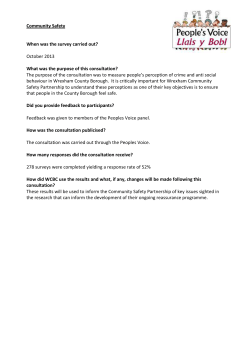 Community Safety (Latest People`s Voice survey results)