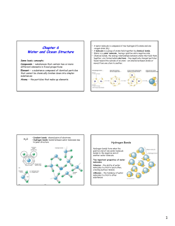 Chapter 6 Water and Ocean Structure