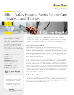 Silicon Valley Hospital Funds Patient Care