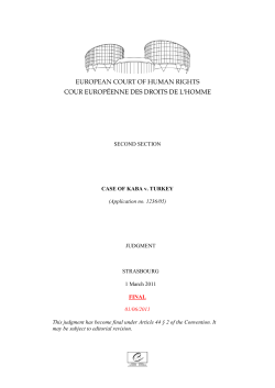 SECOND SECTION CASE OF KABA v. TURKEY