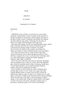 Poetics - PinkMonkey.com