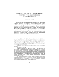 the potential for state labor law: the new york
