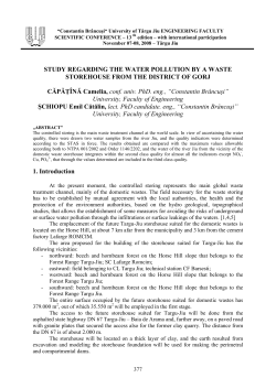 STUDY REGARDING THE WATER POLLUTION BY A WASTE