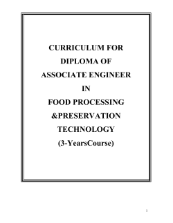 DAE Food Processing and Preservation Technology