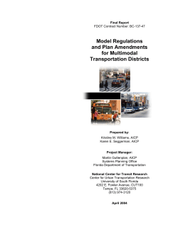 Model Regulations and Plan Amendments for Multimodal