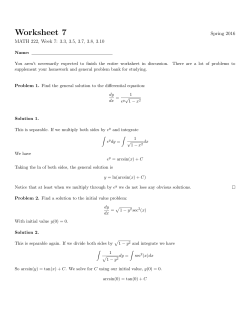 Worksheet 7