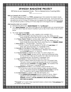 SPANISH MAGAZINE PROJECT