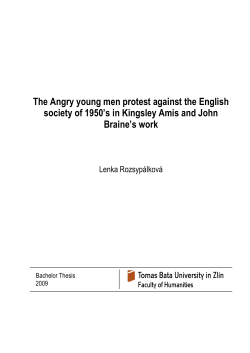 The Angry young men protest against the English society of 1950`s
