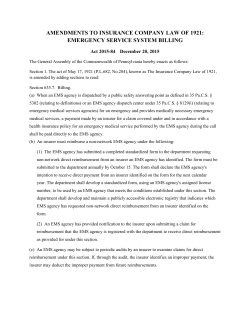 AMENDMENTS TO INSURANCE COMPANY LAW OF 1921