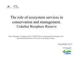 The role of ecosystem services in conservation and management.