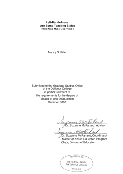 Left-Handedness: Are Some Teaching Styles Inhibiting their