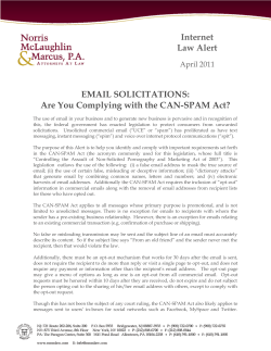 Email Solicitation: Are You Complying with the CAN