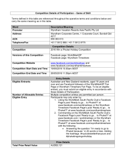 Competition Details of Participation