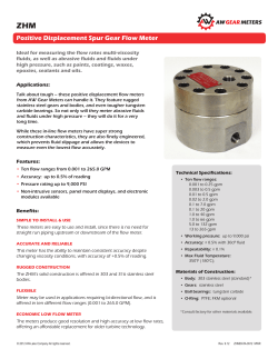 AW Gear Meters ZHM Series Flow Meter Datasheet PDF