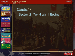 Chapter 19 Section 2 World War II Begins