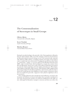 The Consensualization of Stereotypes in Small Groups