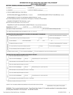 Bureau of Vital Statistics form vs165, Revised 07-08