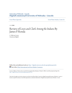 Review of Lewis and Clark Among the Indians By James P. Ronda