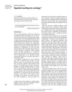 Spatial Scaling in Ecology