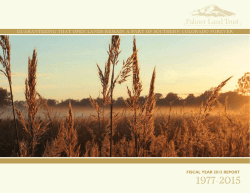 2015 Annual Report - Palmer Land Trust