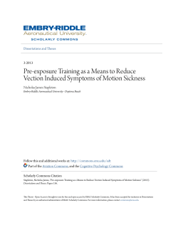 Pre-exposure Training as a Means to Reduce Vection Induced