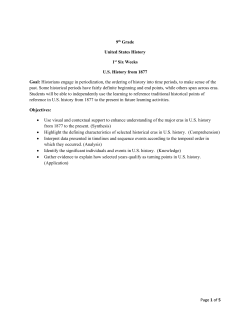 of 5 9th Grade United States History 1st Six Weeks US History from