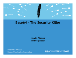 Base64 &ndash; The Security Killer