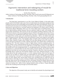 Ergonomic intervention and redesigning of mould for traditional brick