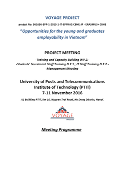 Meeting programme