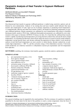 Parametric Analysis of Heat Transfer in Gypsum Wallboard