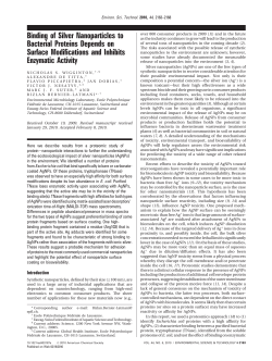 Binding of Silver Nanoparticles to Bacterial Proteins Depends on