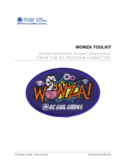 WOWZA Toolkit - Girl Guides of Canada.