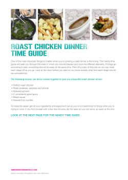 Roast chicken dinner time guide