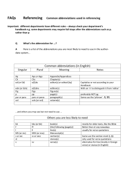 Common abbreviations (in English)