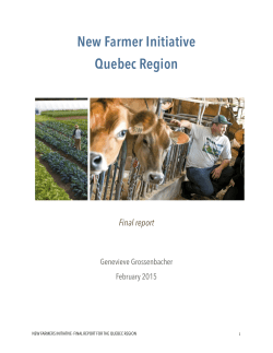 New Farmer Initiative_Final report_Quebec_6