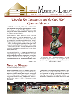 MUSSELMAN LIBRARY - The Cupola: Scholarship at Gettysburg